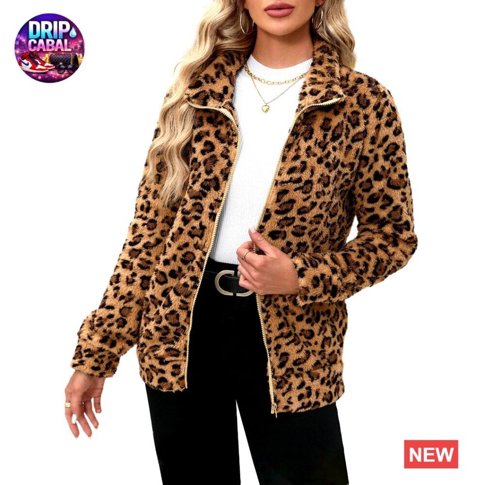 Soft Fleece Full Zip Jacket Long Sleeve Cozy Warm Oversized Sherpa Style